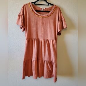 Matilda Jane Tiered Dress with Embroidered Neckline